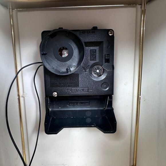 Vintage Bulova Floral Anniversary Mantle Carriage Clock Quartz B 2093 Gold Tone - Picture 8 of 12